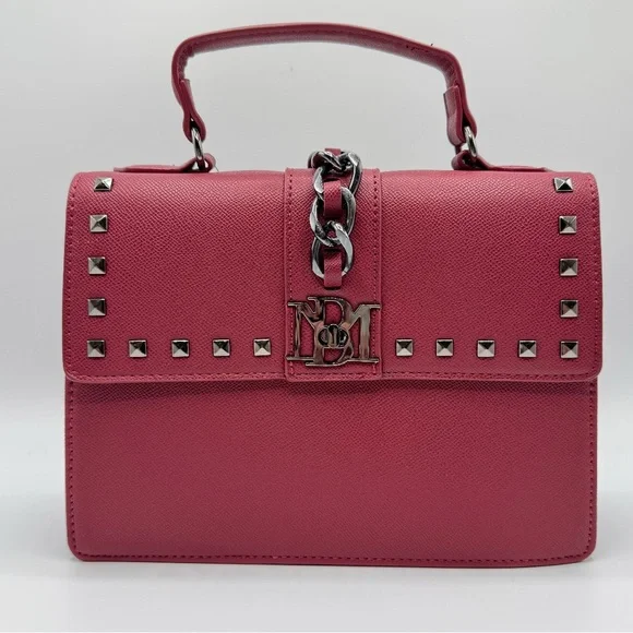 BADGLEY MISCHKA BORDEAUX VEGAN LEATHER HANDBAG - Picture 2 of 3